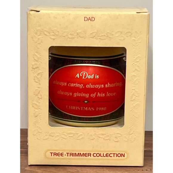 1980 HALLMARK KEEPSAKE ORNAMENT QX214-1 DAD FATHER GLASS BALL - Picture 5 of 5